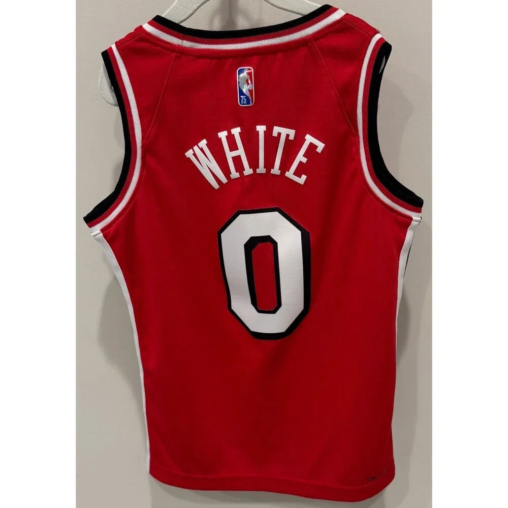 Chicago Bulls NBA 75th Anniversary Nike Jersey - Youth Small - Coby White #0